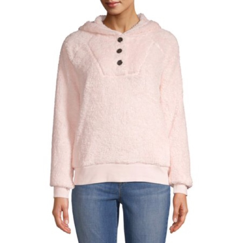 Soft Pink Sherpa Sweater - Picture 2 of 3